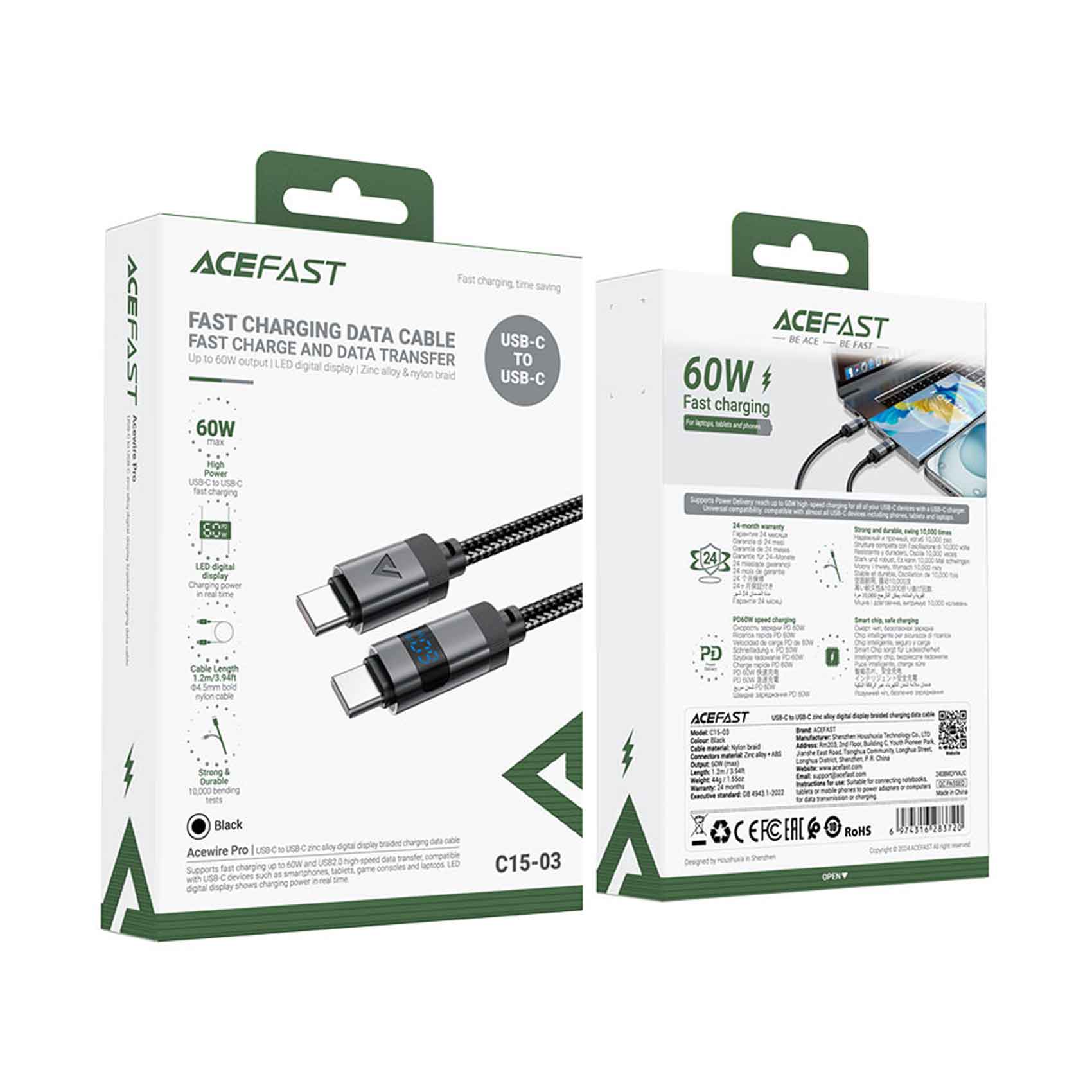 Acefst Charging Cable Display C15-03