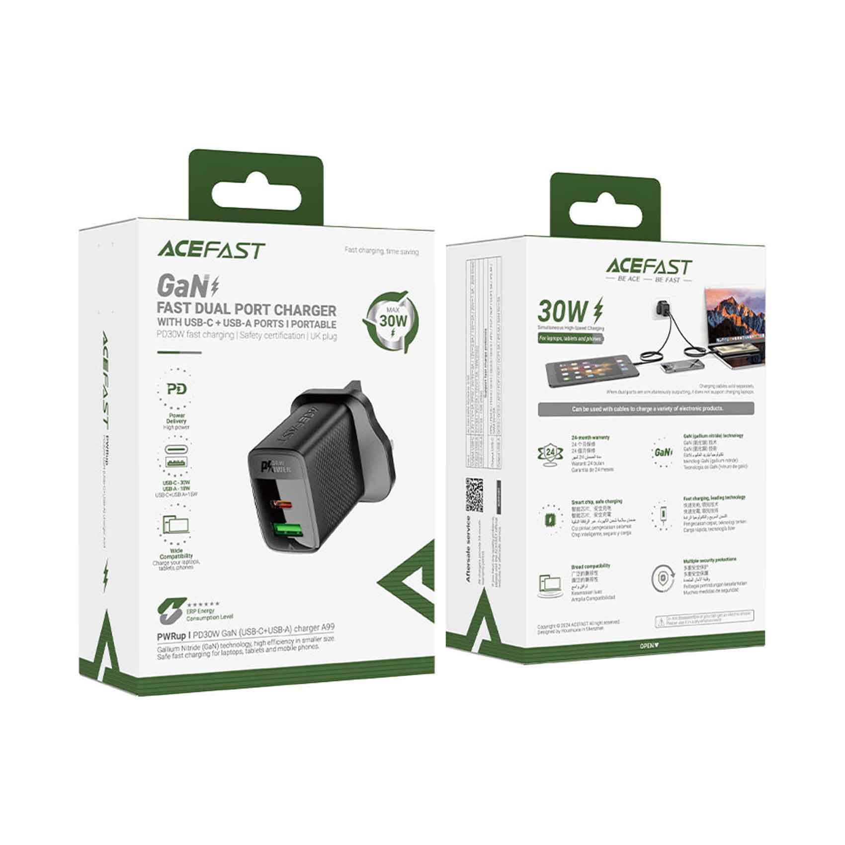 Acefast Charger C+A 30W A99