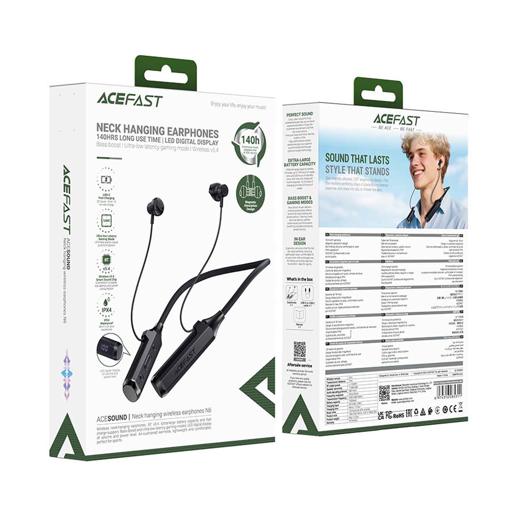 Acefast Neckband Earbud N6