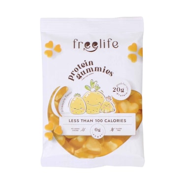Free Life Protein Gummies Pineapple Flavour 20g Protein, Less Than 100 Calories 32g
