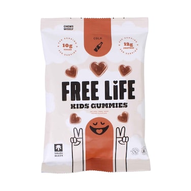 Free Life Kids Gummies Cola Flavour 10g Sugar / 12g Protein per Serving 34g