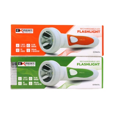 Expert Rechargeable LED Flashlight 2 Pieces Set