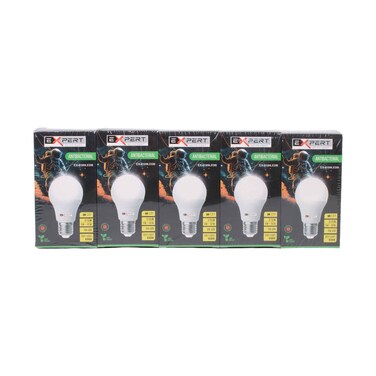 Expert E27 LED Bulb 9 Watts Daylight 5 Pieces Set
