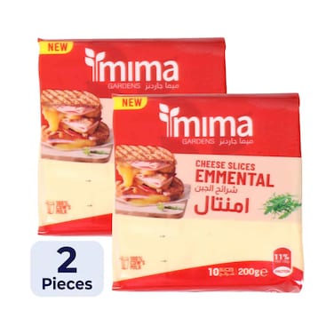 Mima Emmental Cheese Slices 200gx2 Pieces