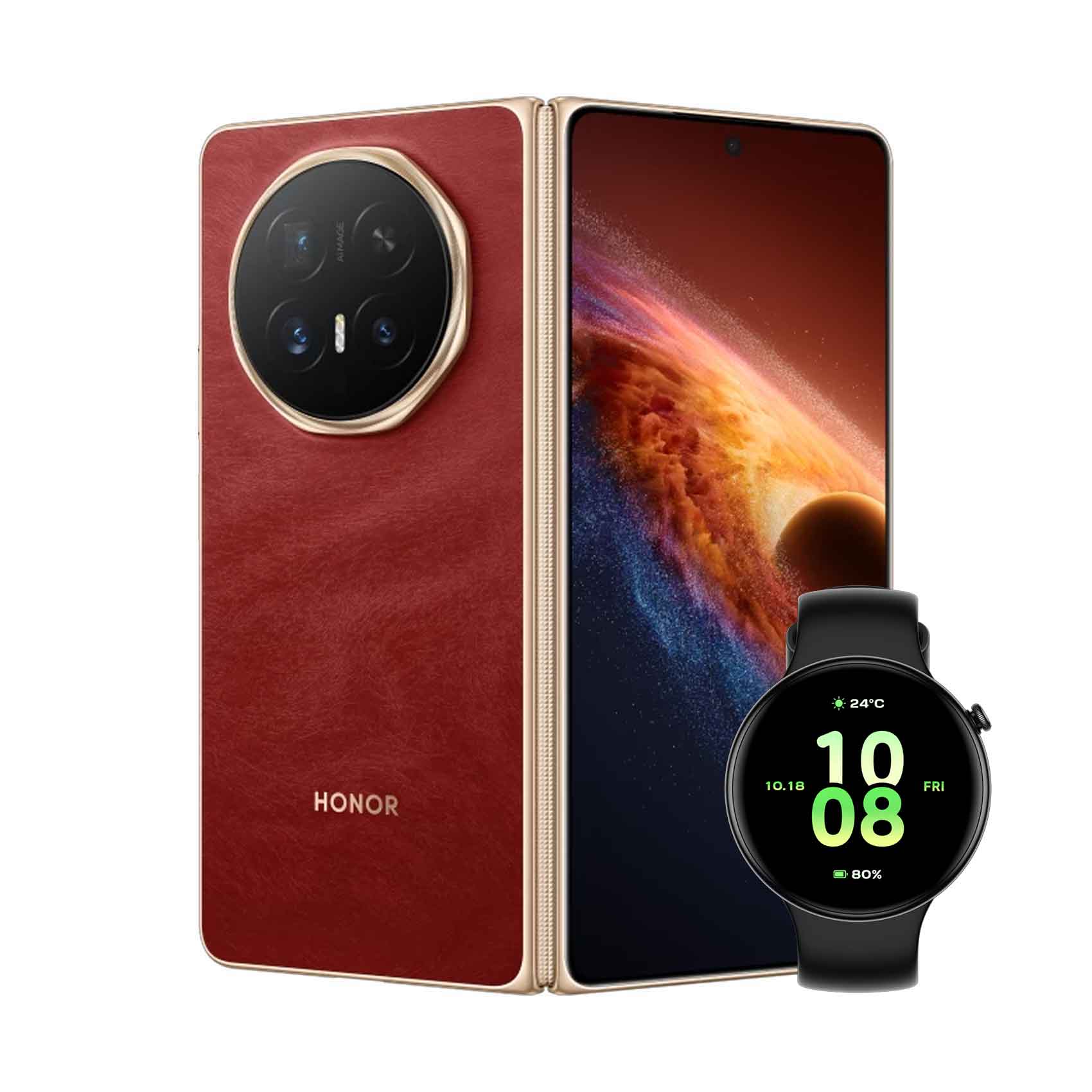 Honor Magic Magic V6 16GB RAM 512GB Storag Red + Honor Care 6 Month Screen Protection + Honor Care 12 Month Extended Warranty + Honor Watch Fit