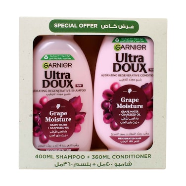 Garnier Ultra Doux Grape Shampoo 400ml + Conditioner 360ml