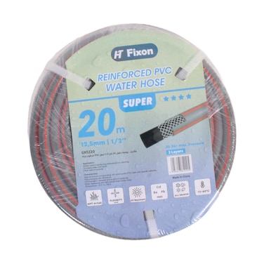 خرطوم مياه PVC مقوى فيكسون 12.5 مم × 20 متر