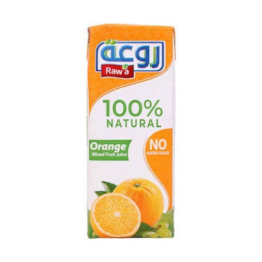 Raw'a 100% Natural Orange Mixed Fruit Juice No Added Sugar 200ml