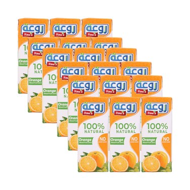 Raw'a Orange Mixed Fruit Juice 200mlx18 Pieces