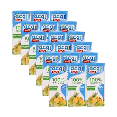 Raw'a 100% Cocktail Mixed Fruit Juice No Added Sugar 200mlx18 Pieces