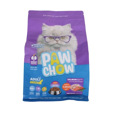 Paw Chow Cat Food Salmon &amp; Chicken 1.5kg