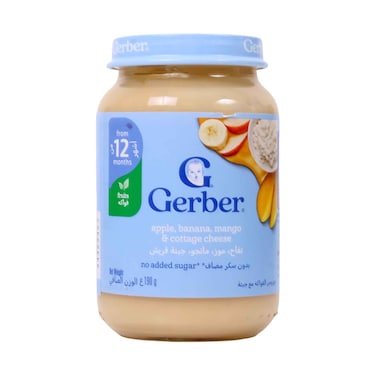 Gerber Apple, Banana, Mango &amp; Cottage Cheese Baby Food 190g