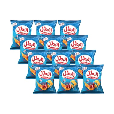 رقائق البطاطس بنكهة الكاتشب من البطل، 12 غرام × 12