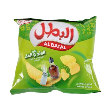 رقائق البطاطس بنكهة الملح والخل من البطل 12 غرام