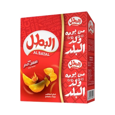 Al Batal Chilli Flavour Potato Chips Multipack 23g x 12