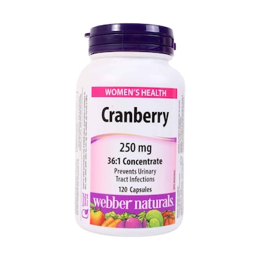 Webber Naturals Cranberry 250mg Concentrate Capsules 120 Count
