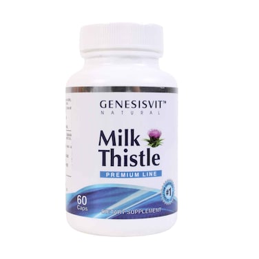 Genesisvit Natural Milk Thistle Dietary Supplement Capsules 60 Count