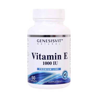Genesisvit Natural Vitamin E 1000 IU Dietary Supplement 50 Softgels