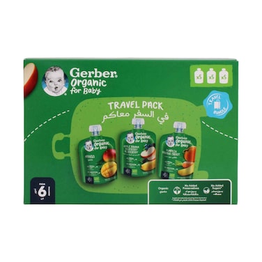 Gerber Organic Baby Food Travel Pack 90g &times; 15 Pieces
