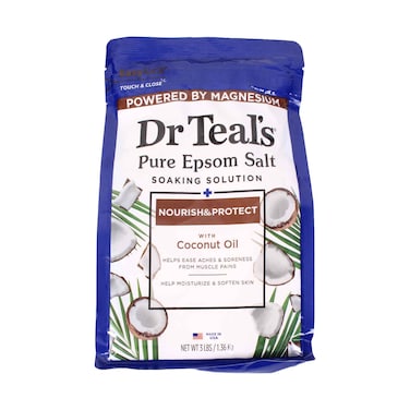 Dr Teal's Pure Epsom Salt Soaking Solution Nourish &amp; Protect with Coconut Oil 1.36kg