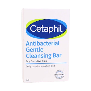 Cetaphil Antibacterial Gentle Cleansing Bar for Dry &amp; Sensitive Skin 127g