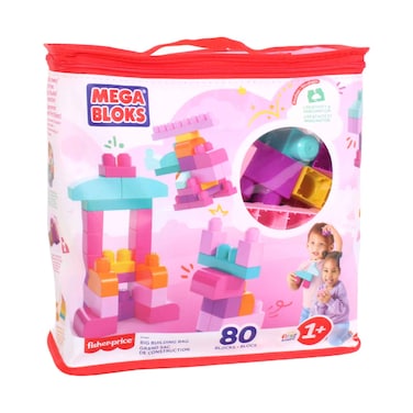 Mattel Fisher Price Mega Bloks Big Building Bag 80 Pieces Set