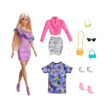 Mattel Barbie Doll 3 Party Outfits Play Set
