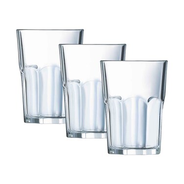Luminarc Tuff Tumbler Glass 400mlx3 Pieces Set