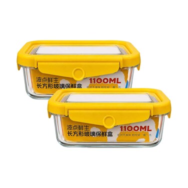 Expert Glass Food Storage 1100mlx2 Pieces Set