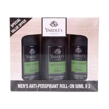 Yardley Men Roll-On Deodorant Assorted 50mlx3 Pieces