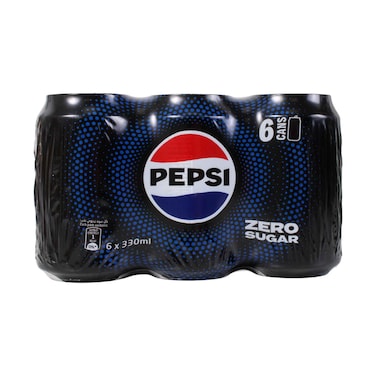 Pepsi Zero Soft Drink Cans 330mlx6 Pieces