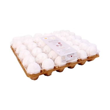 Riyadh Al Doha Fresh Qatari White Eggs Grade A 30 Pieces