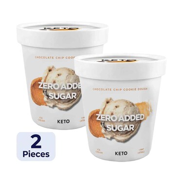 Keto Ice Cream Chocolate Cookie Dough 473mlx2 Pieces