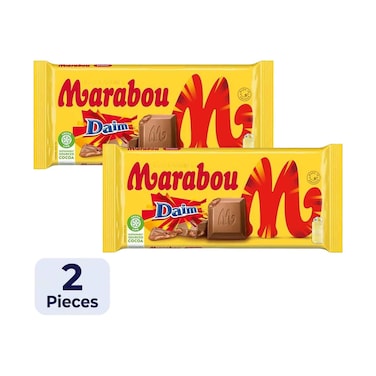 Marabou Daim Milk Chocolate Bar 90gx2 Pieces
