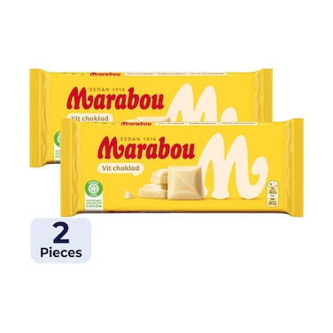 Marabou White Chocolate Bar 180gx2 Pieces
