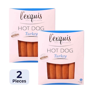 L'Exquis Hotdog Turkey 300gx2 Pieces