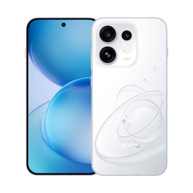 أوبو Reno 16 هاتف ذكي 5G، 12GB RAM، تخزين 256GB، لون أبيض Pop White