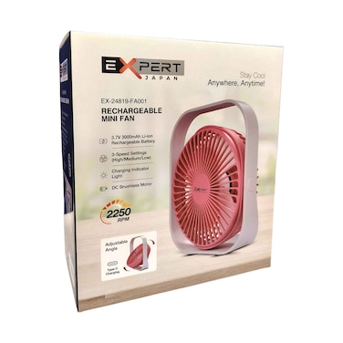 Expert Rechargeable Mini Fan EX-24819-FA001