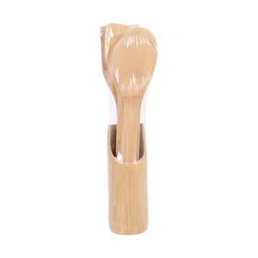 Wooden Kitchen 4 Piece Tools With Holder
