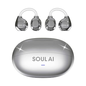 X.Cell Soul-AI Open-ear Clip-on True Wireless Earbud, Silver