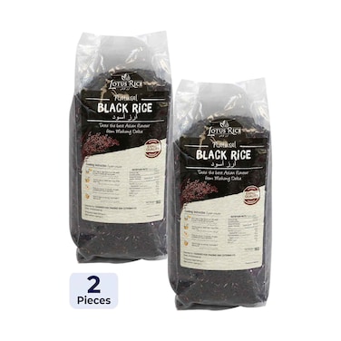 Lotus Natural Black Rice 1kgx2 Pieces