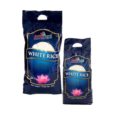 Lotus White Rice 5kg &amp; White Rice 2kg