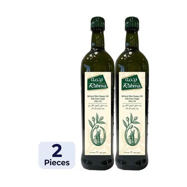 Rahma Refind Olive Pomace Oil With Extra Virgin Olive Oil 1lx2 Pieces