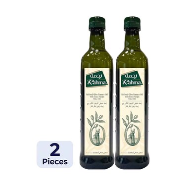 Rahma Refind Olive Pomace Oil With Extra Virgin Olive Oil 500mlx2 Pieces