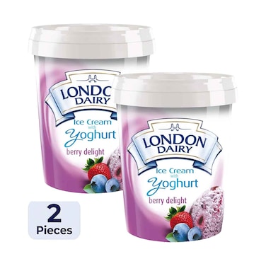 London Dairy Premium Yoghurt Ice Cream Berry Delight 500mlx2 Pieces