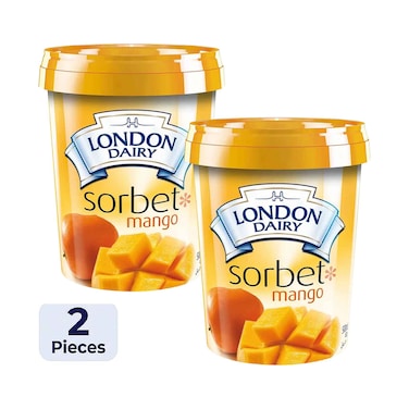 London Dairy Ice Cream With Mango Sorbet 500mlx2 Pieces