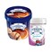 London Dairy Mocha Almond Fudge Ice Cream 1L &amp; Premium Yoghurt Ice Cream Berry Delight 500ml