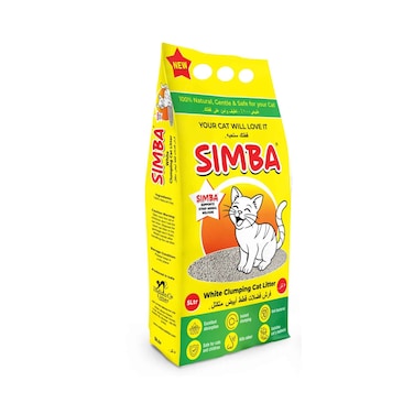 Simba White Clumping Cat Litter Natural Clay Formula 5L