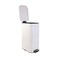 Abelplast Stainless Steel Step Trash Bin White 30l