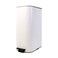 Abelplast Stainless Steel Step Trash Bin White 30l